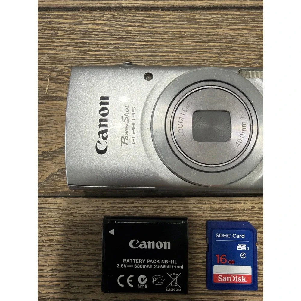Canon Power shot GLPH135 8X Zoom 5.0-40 mm UNTESTED With Battery & SDHC Card